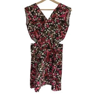 Oi Gracia Women's floral cutout mini dress SIZE Small